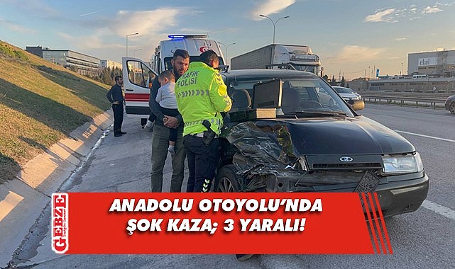Çayırova’da iki otomobil çarpıştı; 3 yaralı!
