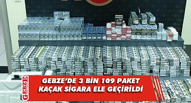 Gebze'de 3 bin 109 paket kaçak sigara ele geçirildi