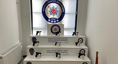 Kocaeli'de 34 silah ele geçirildi