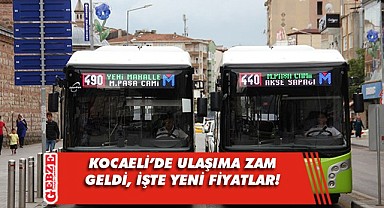 Kocaeli'de ulaşıma zam geldi