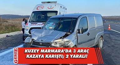 Kuzey Marmara Otoyolu'nda zincirleme kaza; 2 yaralı