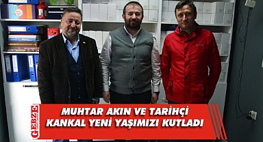 Muhtar Akın ve Tarihçi Kankal'dan Yenigün'e ziyaret