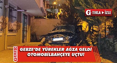 Servis aracıyla çarpışan araç bahçeye uçtu!