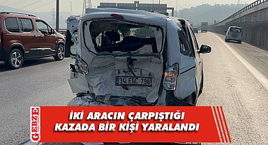 Ticari araçlar çarpıştı bir kişi yaralandı