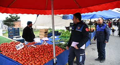 Zabıta ekipleri pazar denetimi gerçekleştirdi 