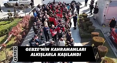 18 canı kurtaran Gebzeli kahramanlara alkışlı karşılama