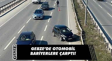 Bariyerlere çarpan otomobilin sürücüsü yaralandı!