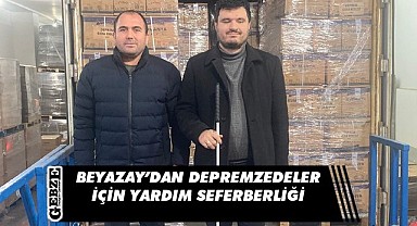 Beyazay, depremzedeler için seferber oldu