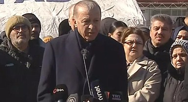 Cumhurbaşkanı deprem bölgesinden konuştu