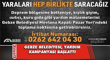 Gebze Belediyesi, yardım kampanyası düzenliyor