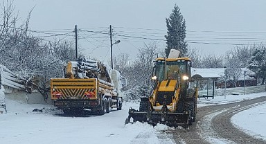 Gebze'de ekipler kar teyakkuzunda