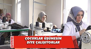 KİGEM, depremzede çocuklar üşümesin diye çalışıyorlar