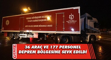 Kocaeli'nde ekipler, deprem bölgesi için seferber oldu