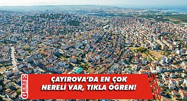 2022 verilerine göre Çayırova'da en çok nereli var?