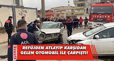 Darıca'da refüjden atlayıp karşıdan gelen otomobille çarpıştı: 2 yaralı