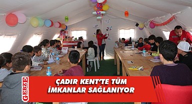Defne'deki çadır kent sosyal yaşam alanına dönüştü