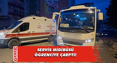 Gebze'de servis midibüsünün çarptığı öğrenci yaralandı!