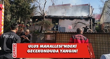 Gebze'deki gecekonduda yangın çıktı