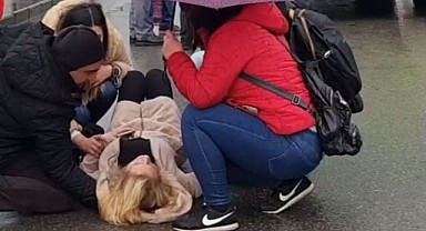 İzmit'te halk otobüsünün çarptığı kadın yaralandı