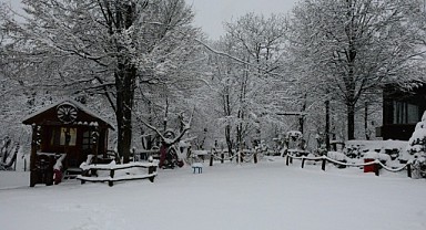 Kartepe'nin karla kaplı manzarası mest etti