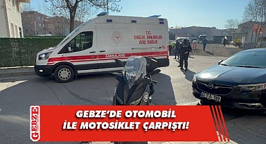 Otomobille çarpışan motosikletin sürücüsü yaralandı
