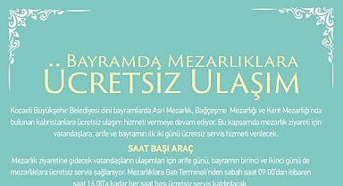 Bayramda mezarlıklara ücretsiz ulaşım