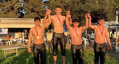 İzmitli pehlivanlar madalyaları topladı