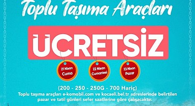 Kocaeli'de ulaşım bayram süresince ücretsiz