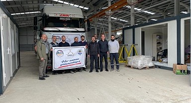 Konteynerler afet bölgesine sevk ediliyor