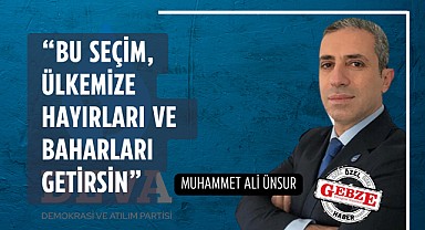 Muhammet Ali Ünsur'dan, Yenigün'e özel seçim açıklaması