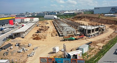 Yeni hal binasında ilerleme yüzde 40 tamamlandı