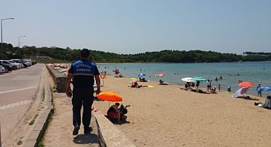 Büyükşehir Zabıtası plajlarda görev başında