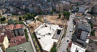 Çayırova kent meydanında otoparkın kaba inşaatı tamam!