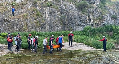 Gebze'de tırmanış yaparken düşen kişi yaralandı!