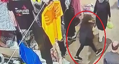 Halı ile kızı kamufle etti, 18 bin TL'lik çantayı çalıp kaçtı!
