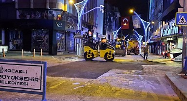 İzmit Alemdar Caddesi asfaltlandı