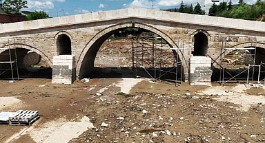 Tarihi Mimar Sinan Köprüsü restorasyonunda sona gelindi