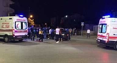 Düğün konvoyunun önünü kestiler, kavga çıktı