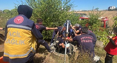 Havalandırma kuyusuna düşen belediye personeli yaralandı