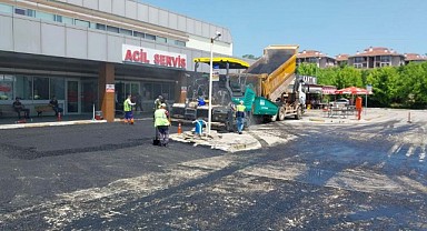 Kandıra Devlet Hastanesi acil girişi ve çıkışı asfaltlandı