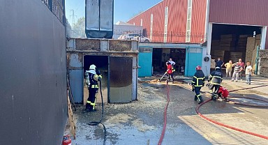 Kereste fabrikasında yangın!