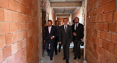 Vali Yavuz 300 kişilik Kur’an Kursu inşaatını inceledi