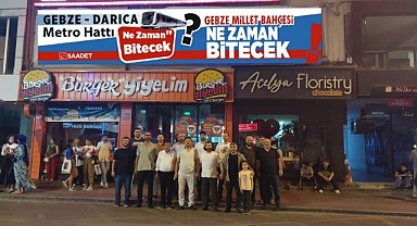 Metro ve millet bahçesi projeleri için pankart astılar!