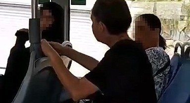 Tesettürlü kadına otobüste çirkin saldırı!