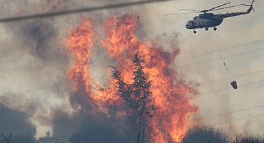 TÜBİTAK orman yangınına 4 uçak, 2 helikopter müdahale etti!