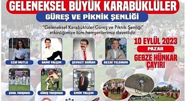 Karabüklülerden Gebze'de güreş ve piknik şenliği!