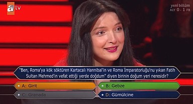 Kim Milyoner Olmak İster'de Gebze sorusu