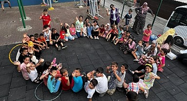 Minikler yaz tatili boyunca çocuk etkinliklerinde doyasıya eğlendi
