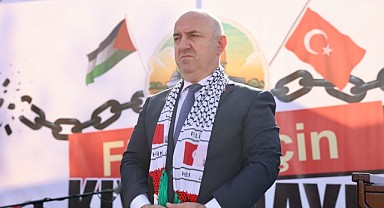 Bıyık, Filistin’e destek Mitingi’ne katıldı