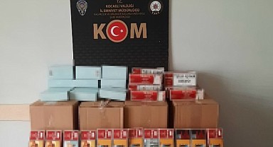 Durdurulan araçta kaçak makaron ele geçirildi!
